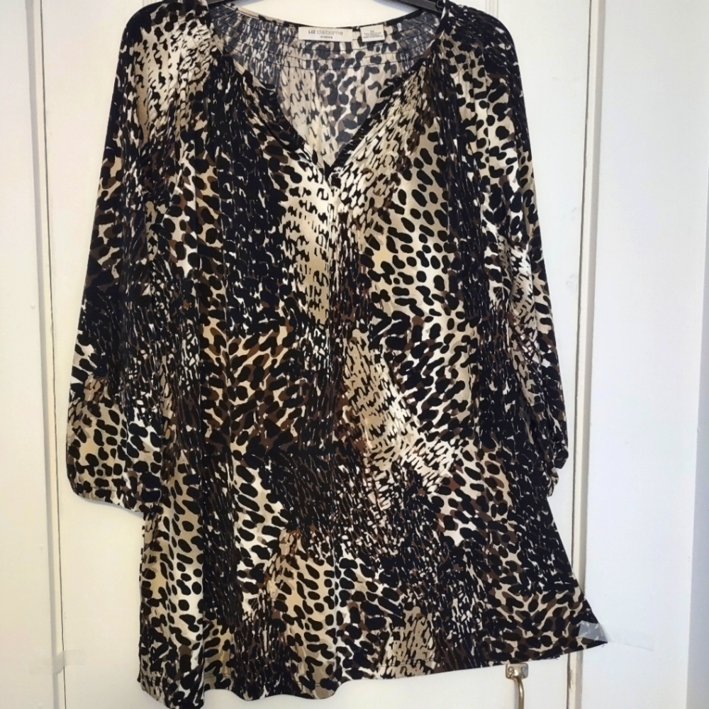 Leopard Print Tunic  Blouse